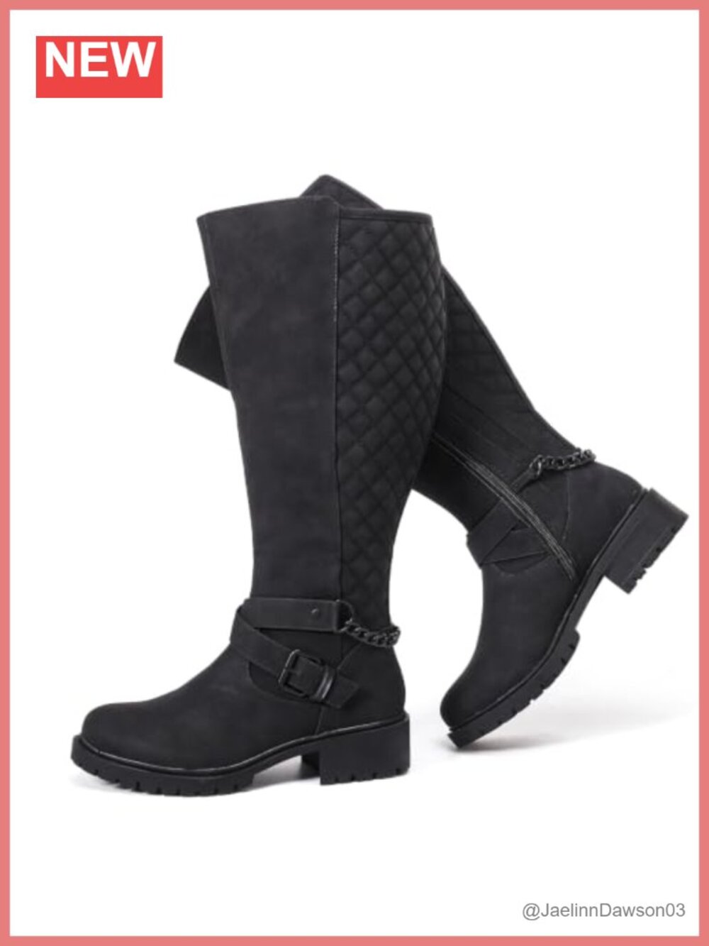 Extra Wide Calf Knee High Boots w/ Memory Foam Insole Side Zipper